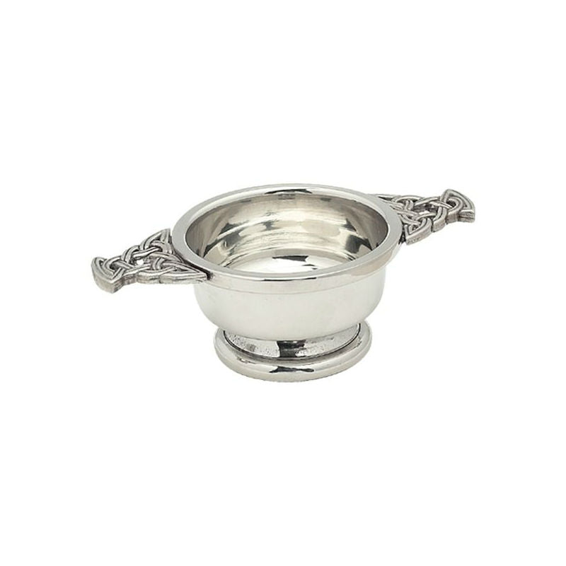 Handmade Pewter Quaich | 2.5" | Celtic Knots
