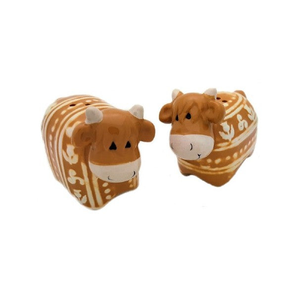 Ceramic Highland Cow Salt & Pepper Set