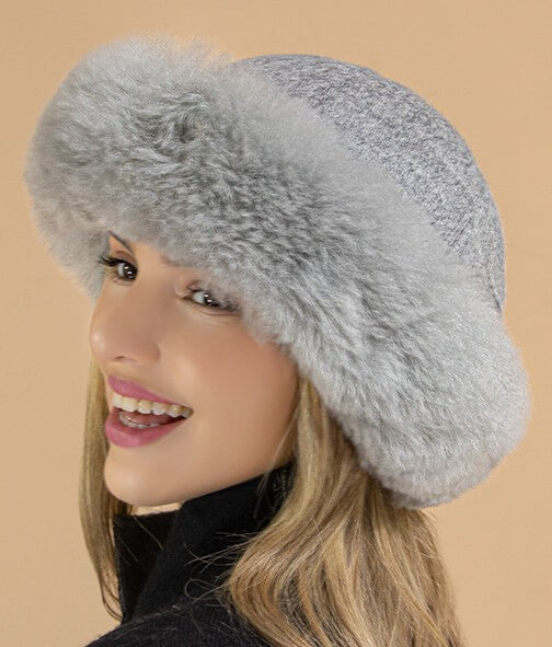 Premium Alpaca Fur Cloche Hat