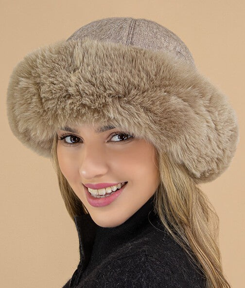 Premium Alpaca Fur Cloche Hat