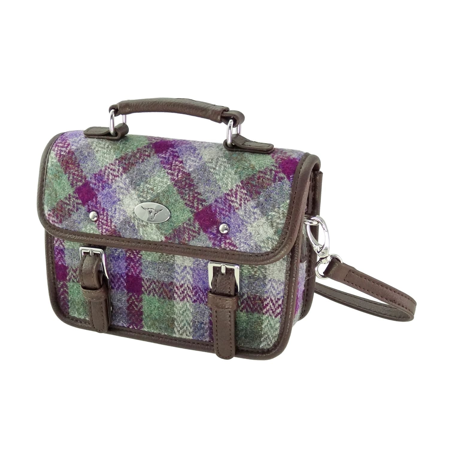 Bervie Harris Tweed Mini Satchel [6 Colors]