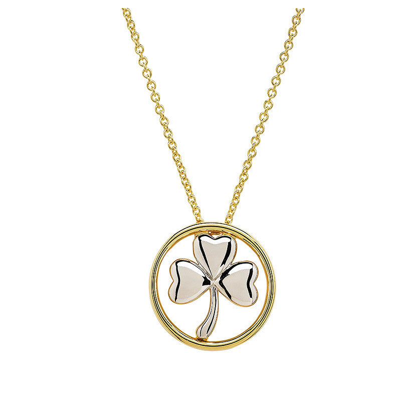 14KT Gold Vermeil Shamrock Necklace