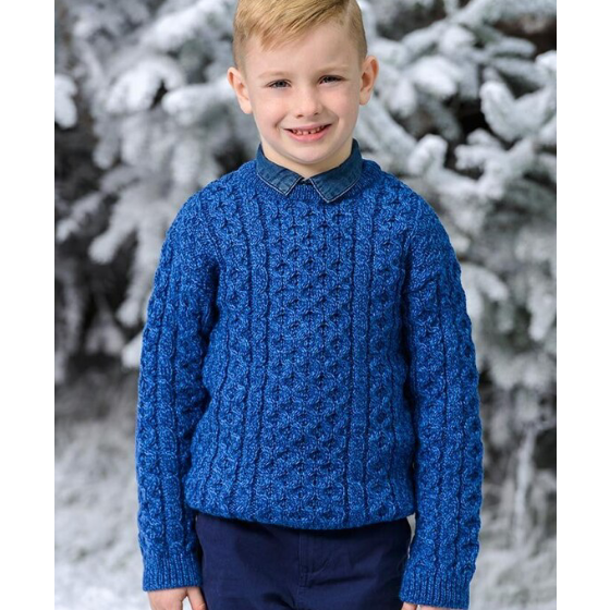 Kid's Aran Crewneck Sweater