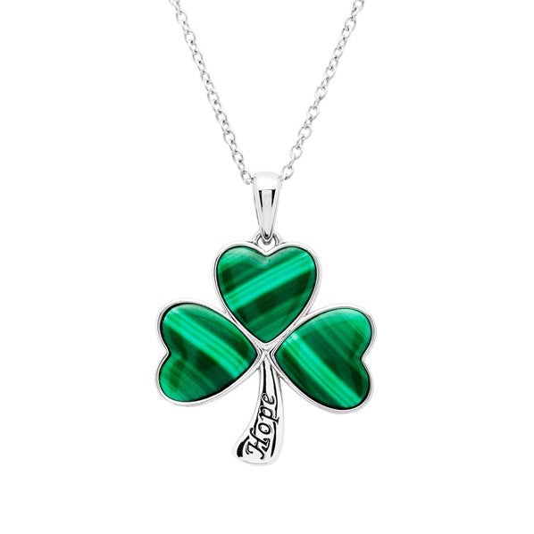 Shamrock Malachite Pendant