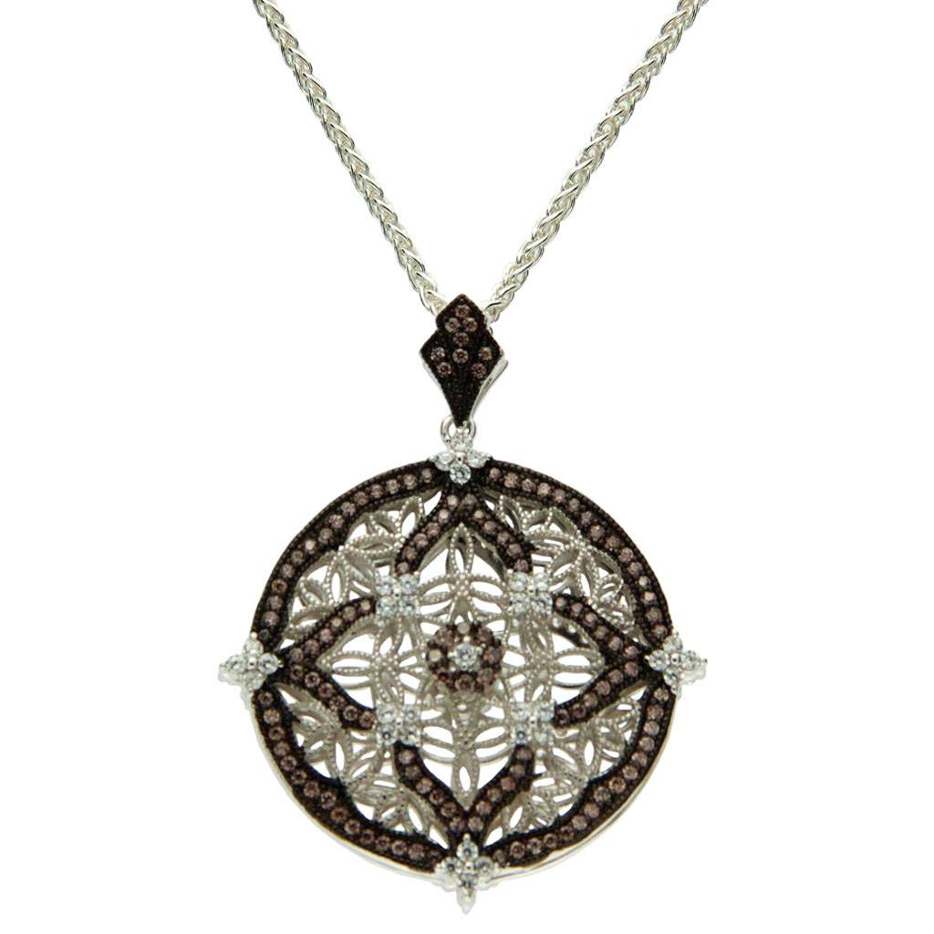 dark side of reversible silver & CZ Celtic necklace